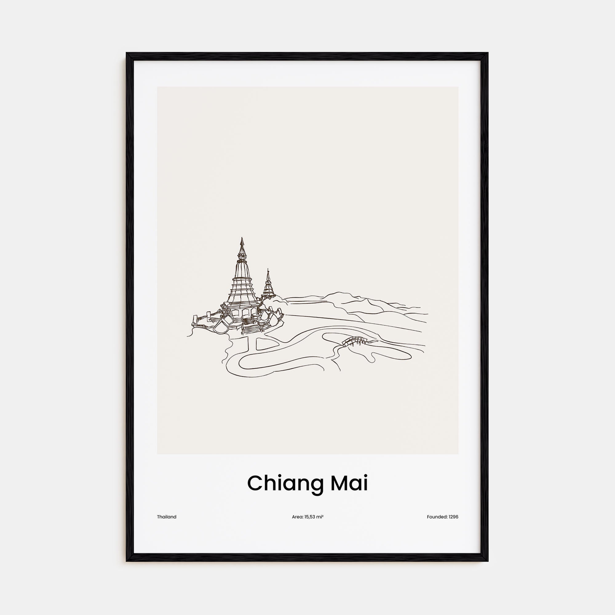 Chiang Mai Drawn Poster