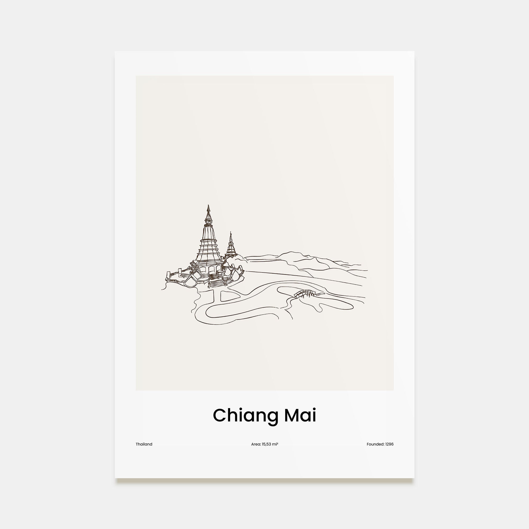 Chiang Mai Drawn Poster