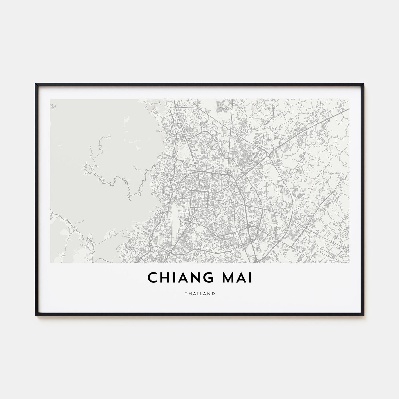 Chiang Mai Map Landscape Poster