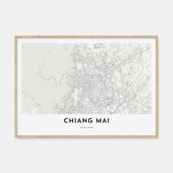 Chiang Mai Map Landscape Poster