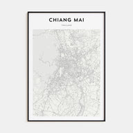 Chiang Mai Map Portrait Poster