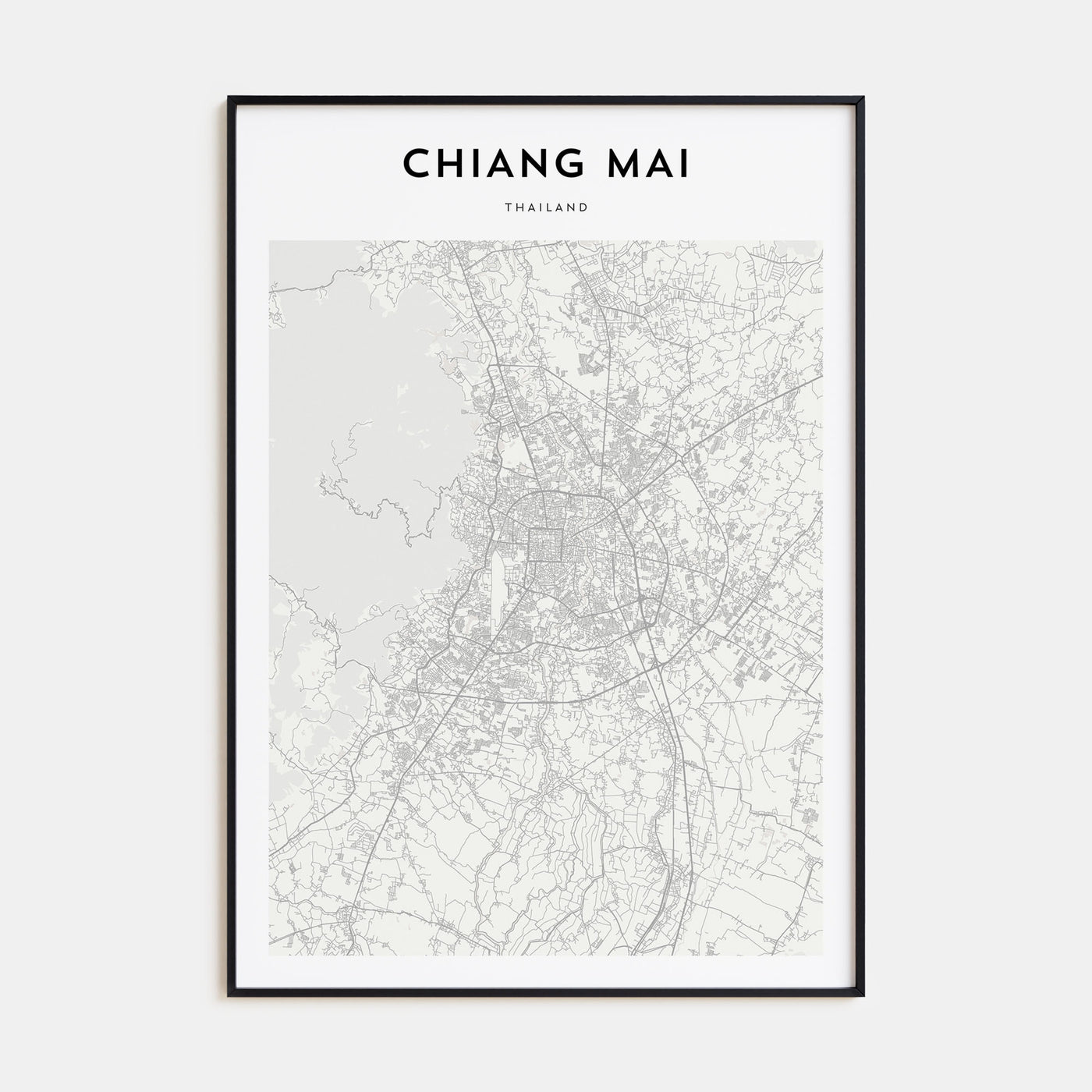 Chiang Mai Map Portrait Poster