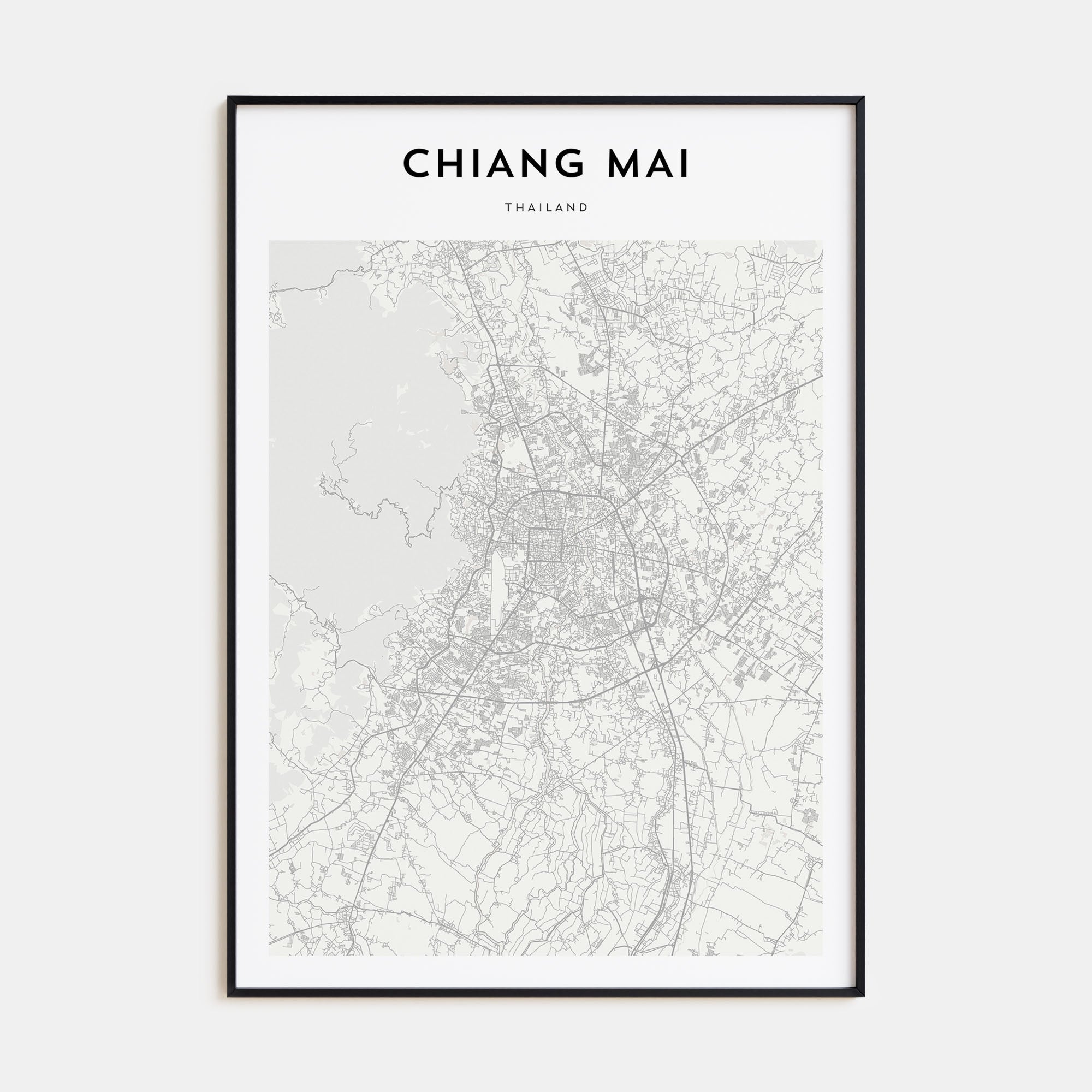 Chiang Mai Map Portrait Poster