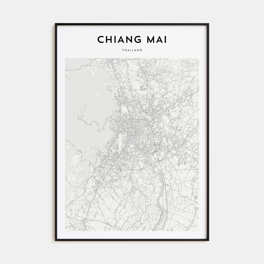 Chiang Mai Map Portrait Poster