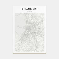 Chiang Mai Map Portrait Poster