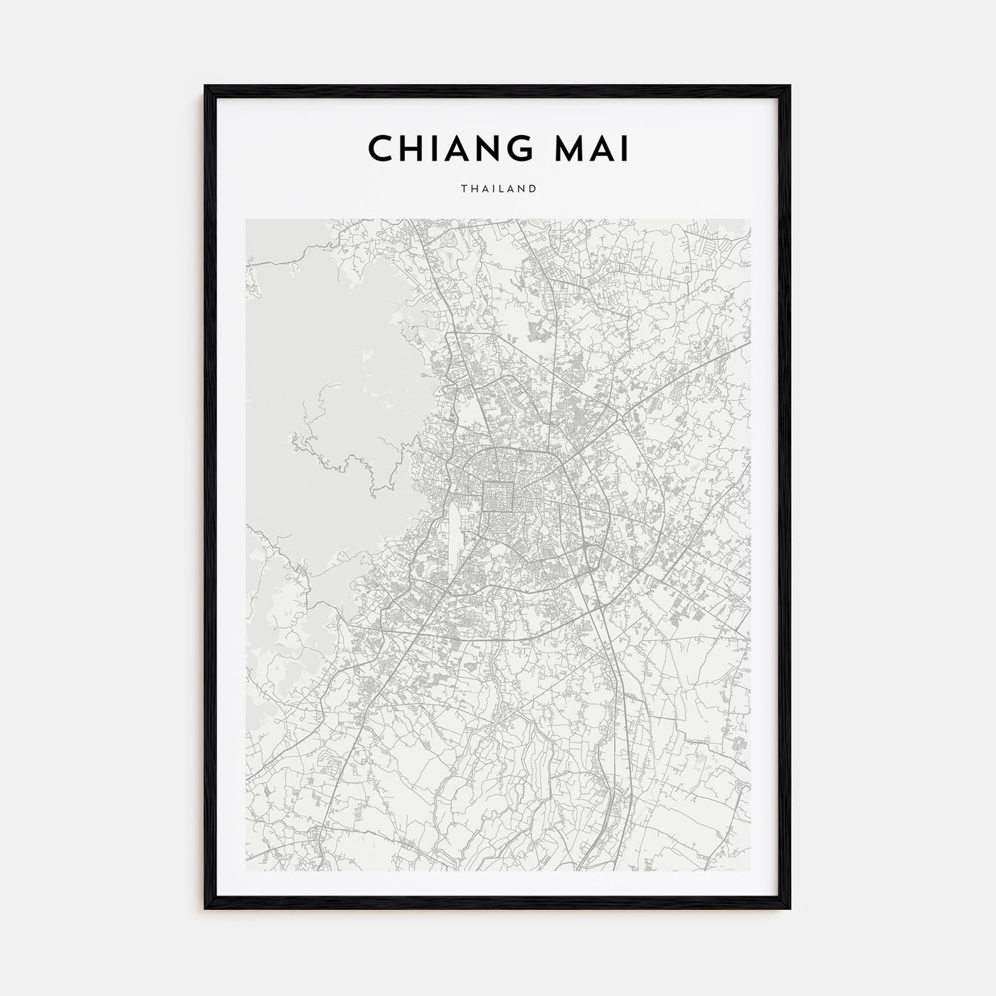 Chiang Mai Map Portrait Poster