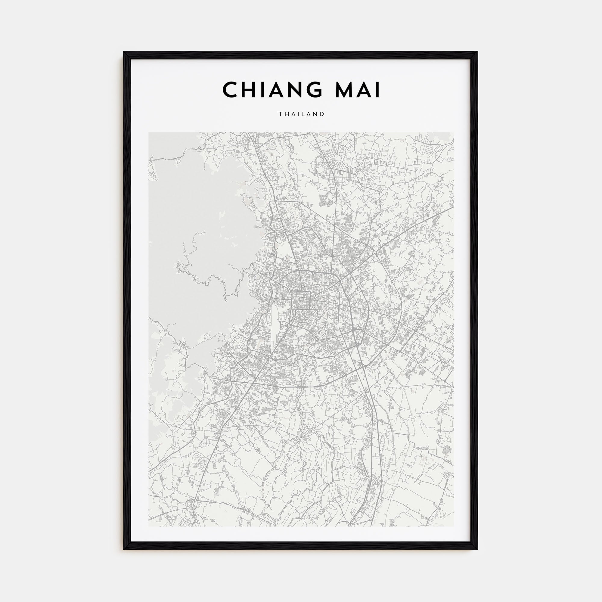 Chiang Mai Map Portrait Poster