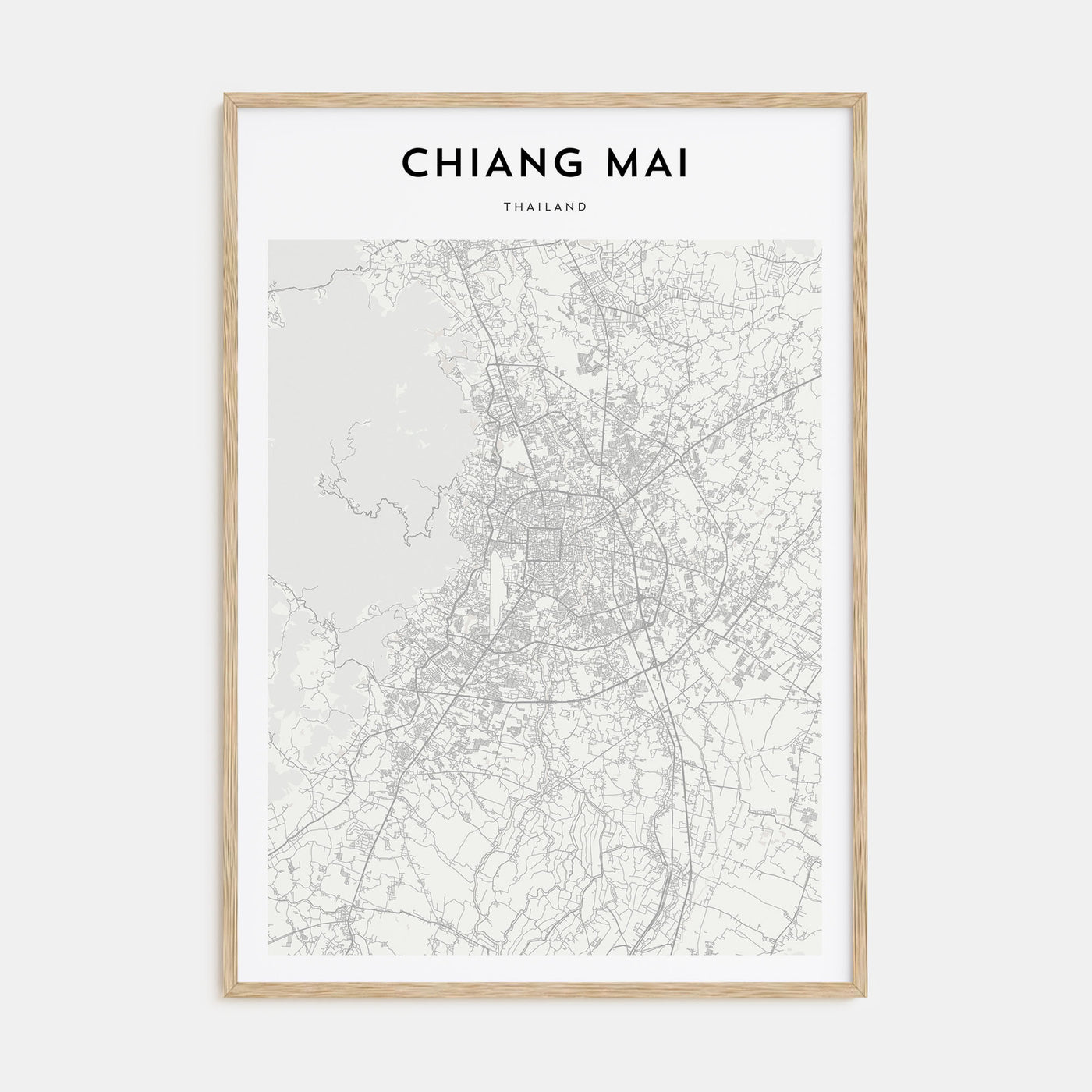 Chiang Mai Map Portrait Poster