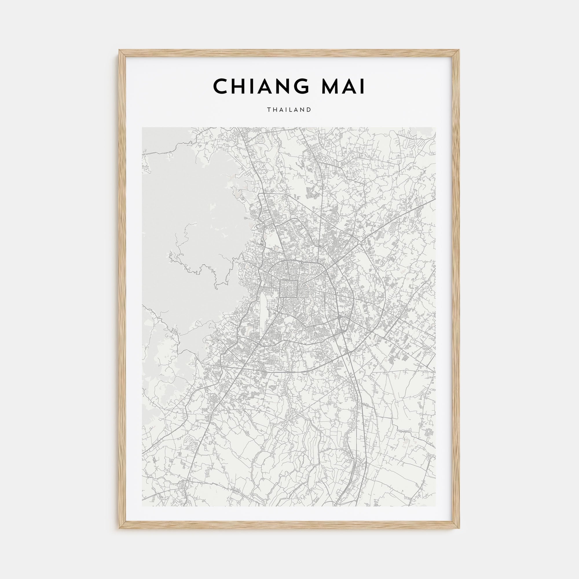 Chiang Mai Map Portrait Poster