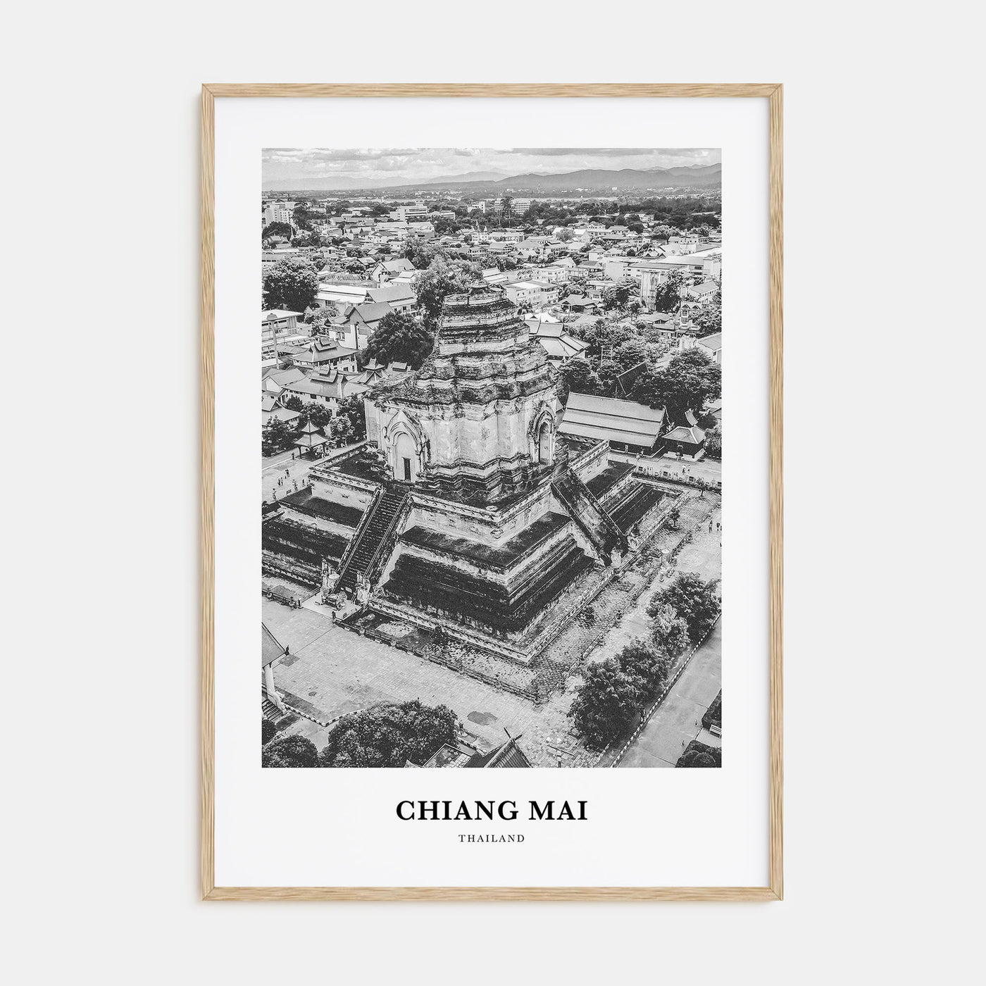 Chiang Mai Portrait B&W Poster