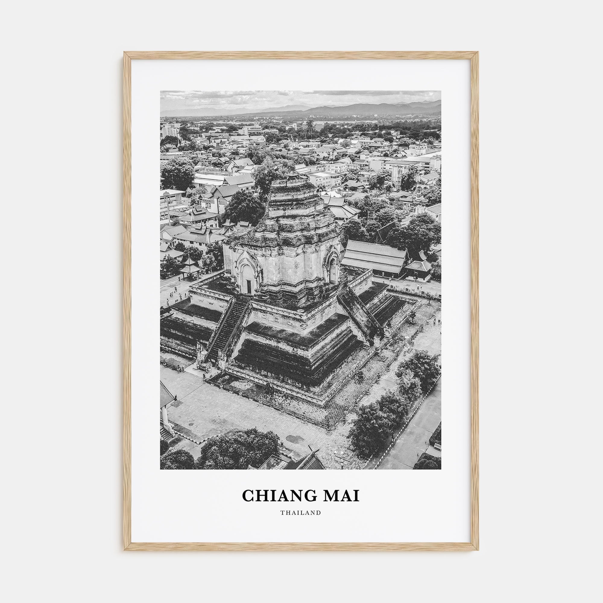 Chiang Mai Portrait B&W Poster