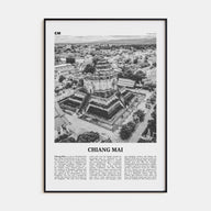 Chiang Mai Travel B&W Poster