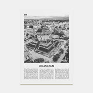 Chiang Mai Travel B&W Poster