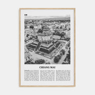 Chiang Mai Travel B&W Poster