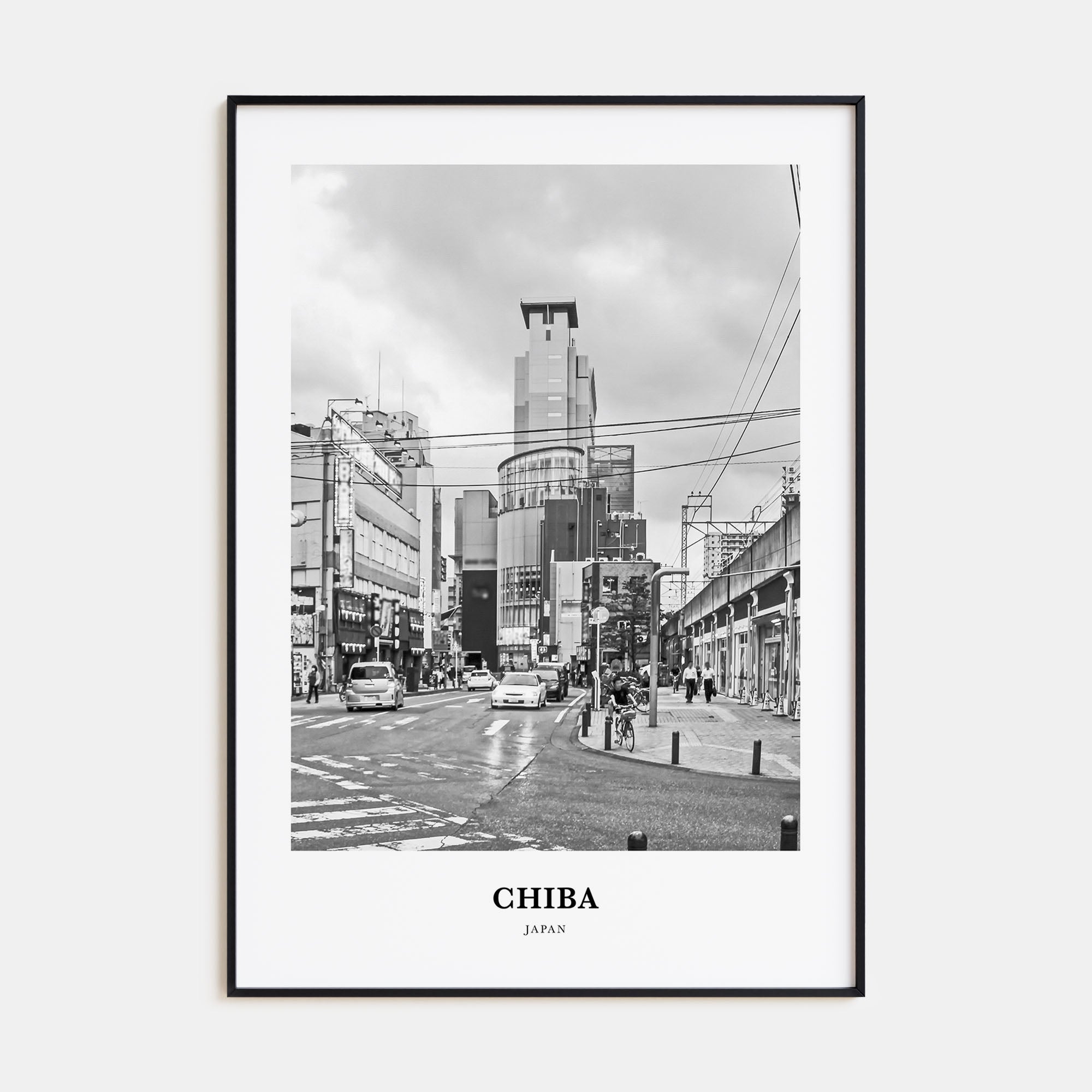 Chiba Portrait B&W Poster