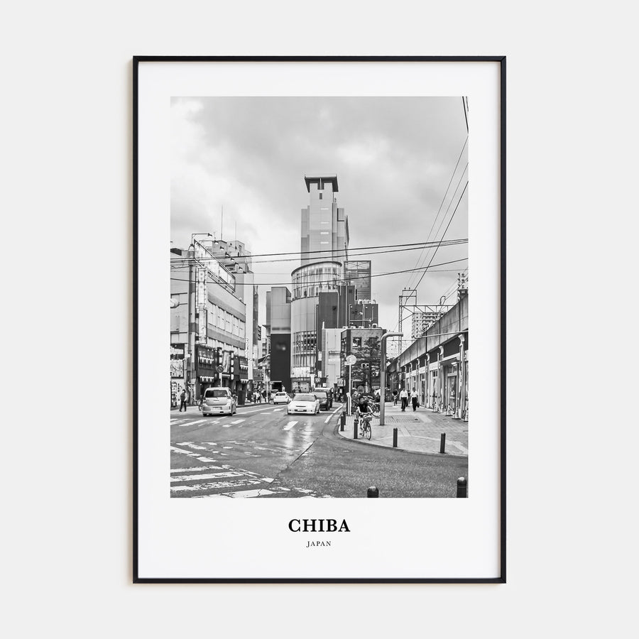 Chiba Portrait B&W Poster