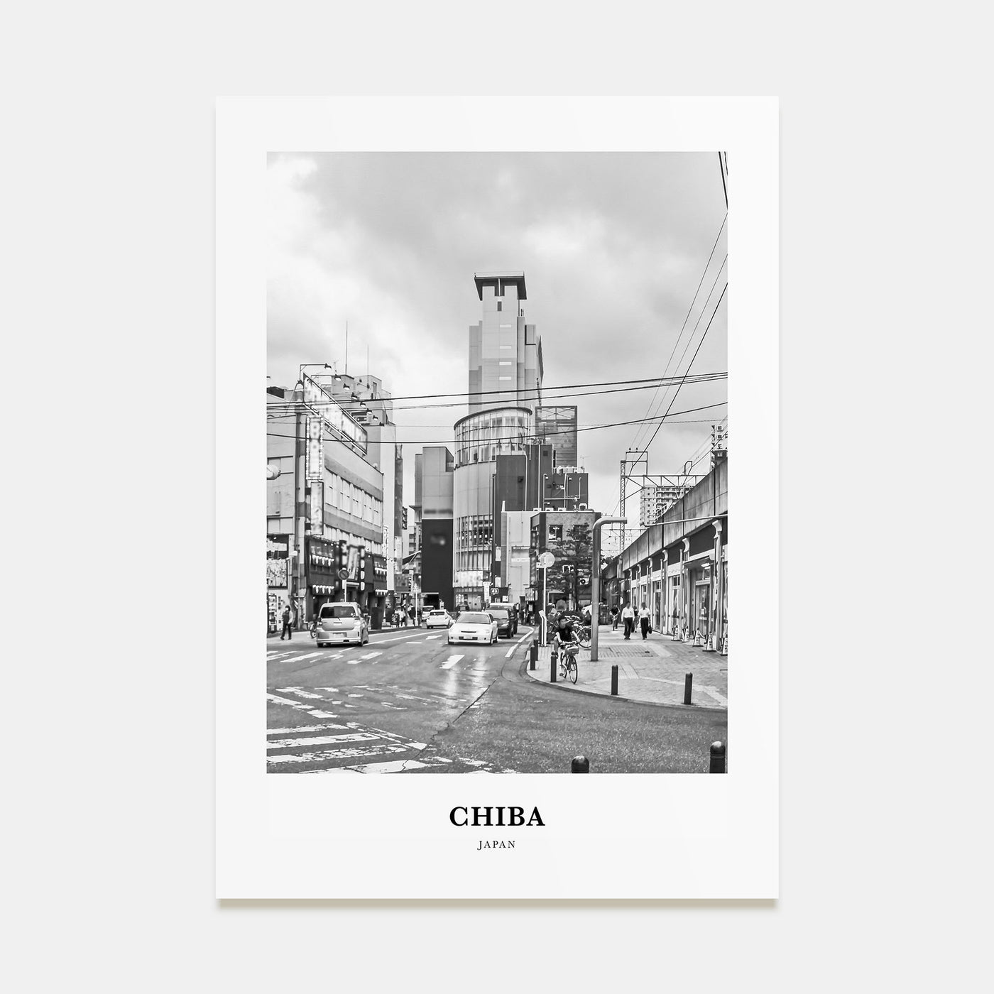 Chiba Portrait B&W Poster