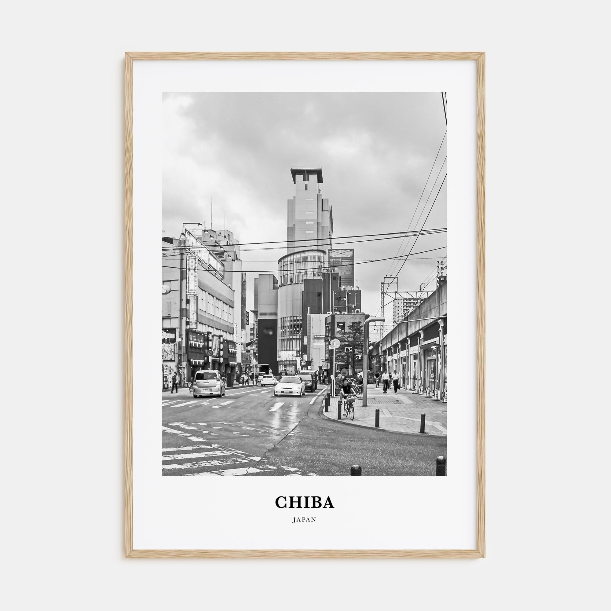 Chiba Portrait B&W Poster