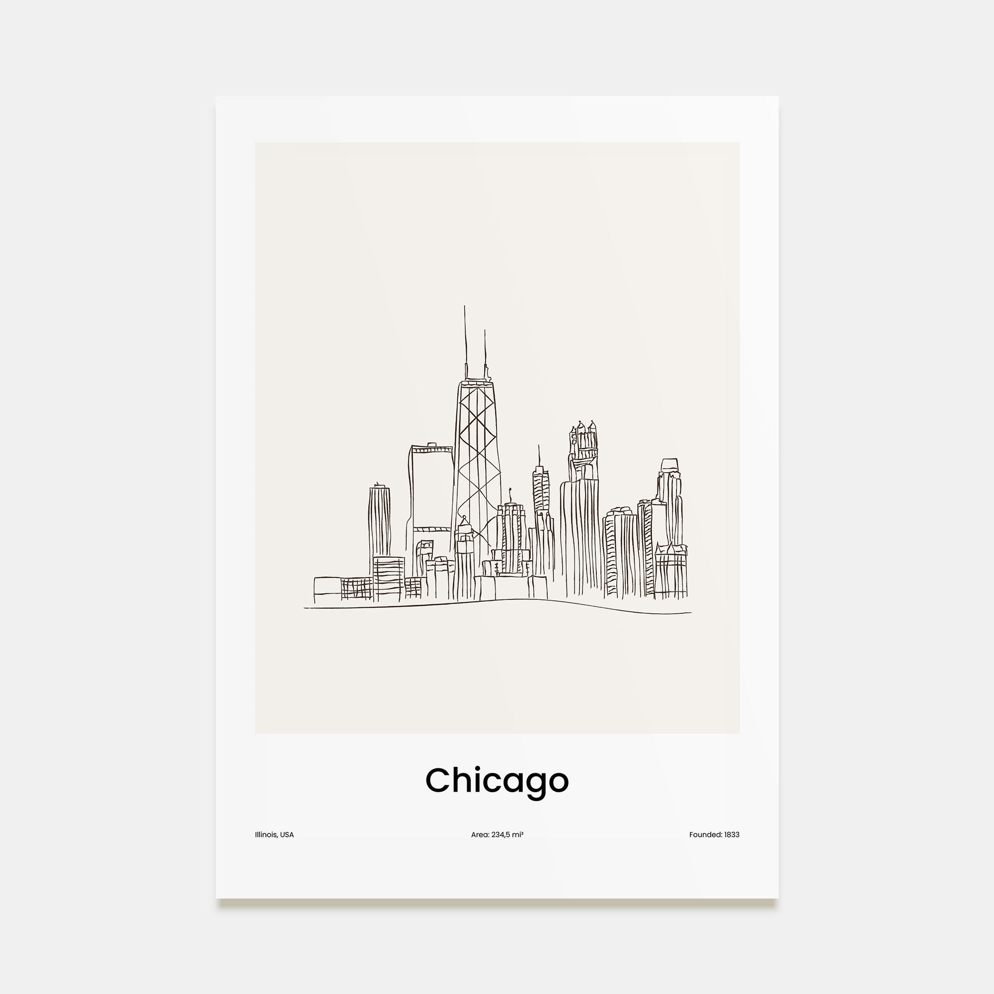 Chicago Drawn Poster