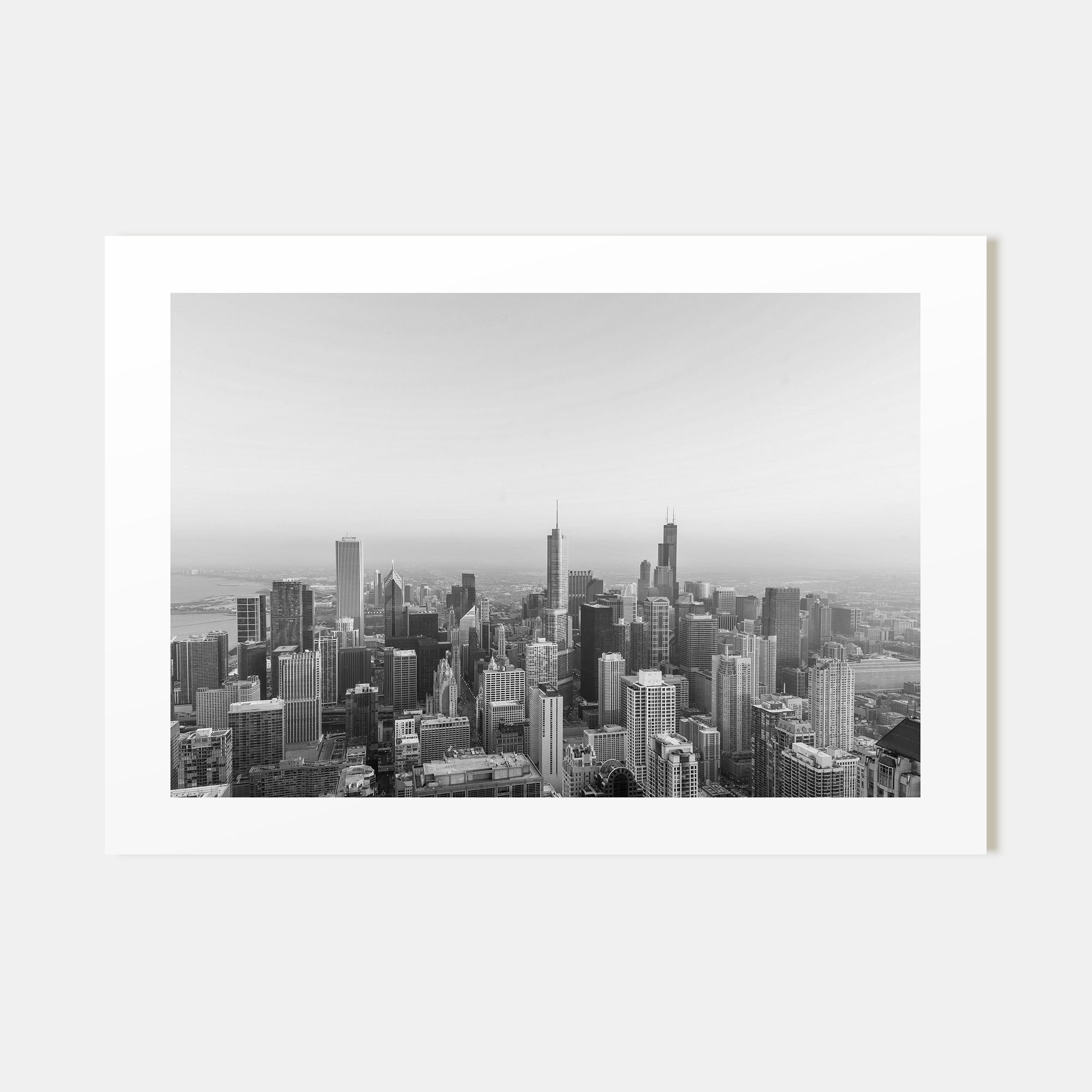 Chicago Landscape B&W No 1 Poster