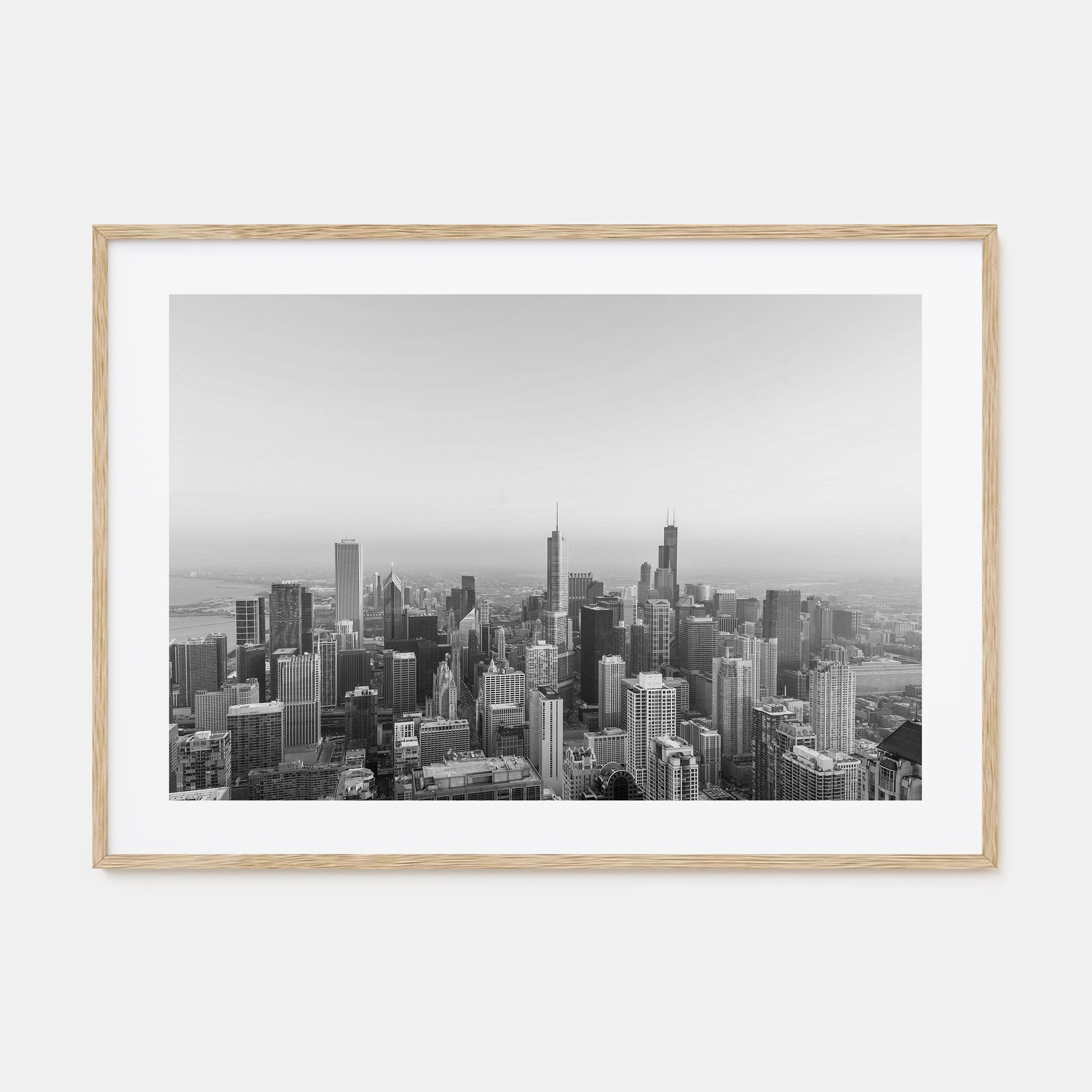 Chicago Landscape B&W No 1 Poster