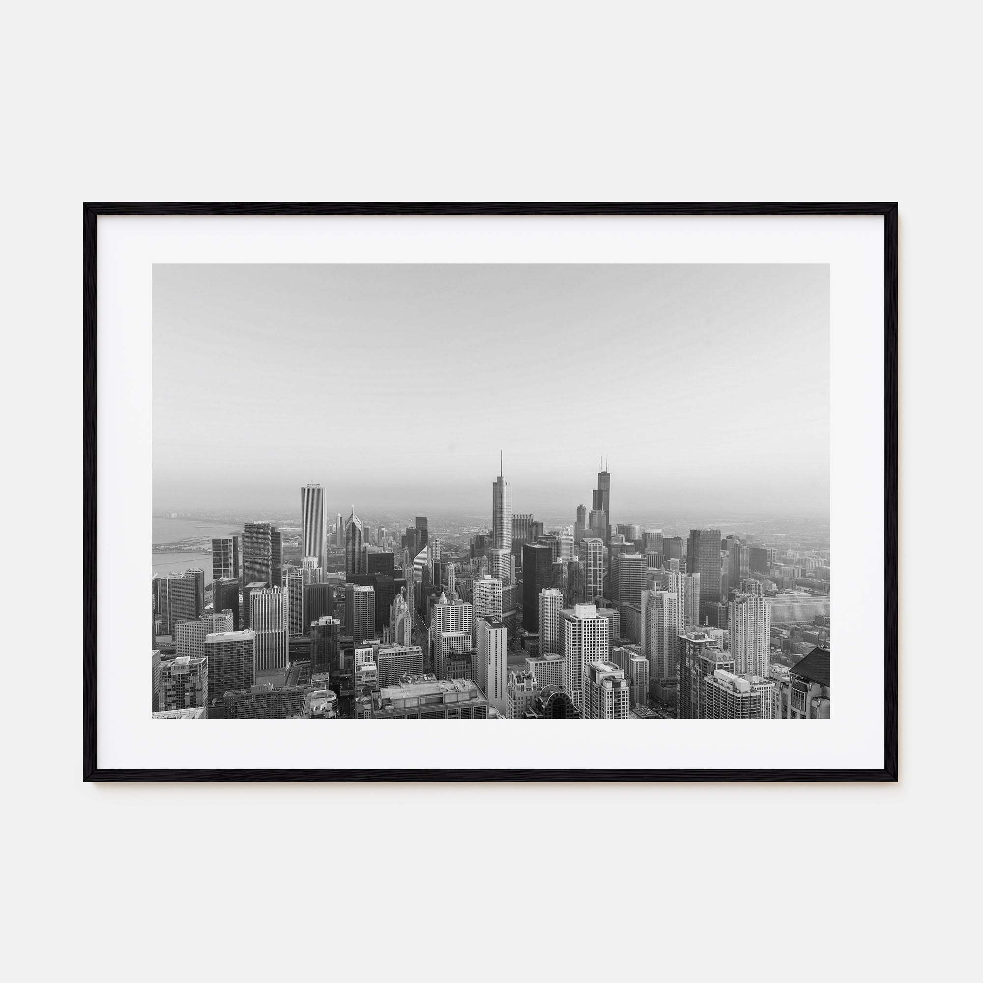 Chicago Landscape B&W No 1 Poster