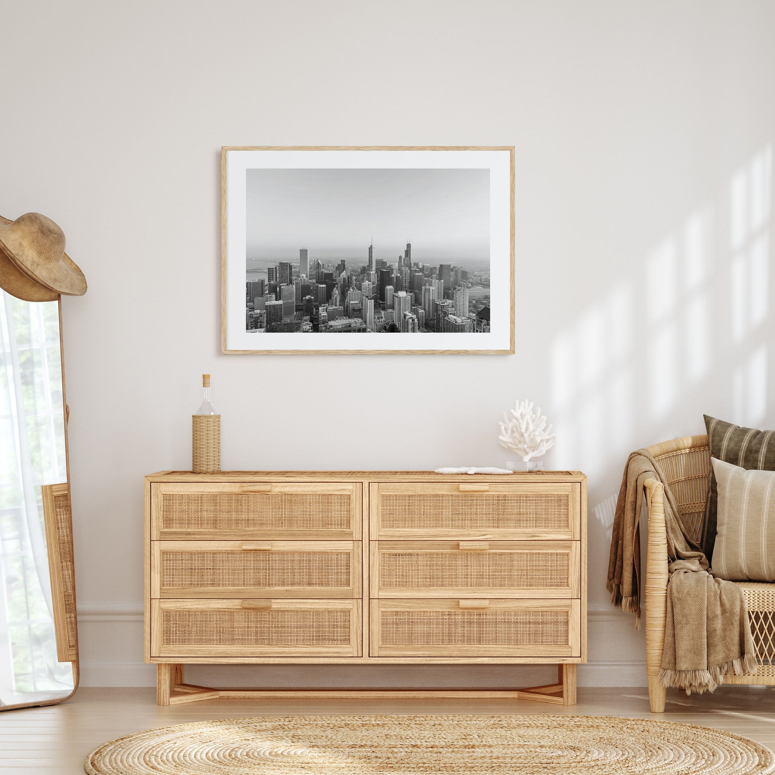 Chicago Landscape B&W No 1 Poster