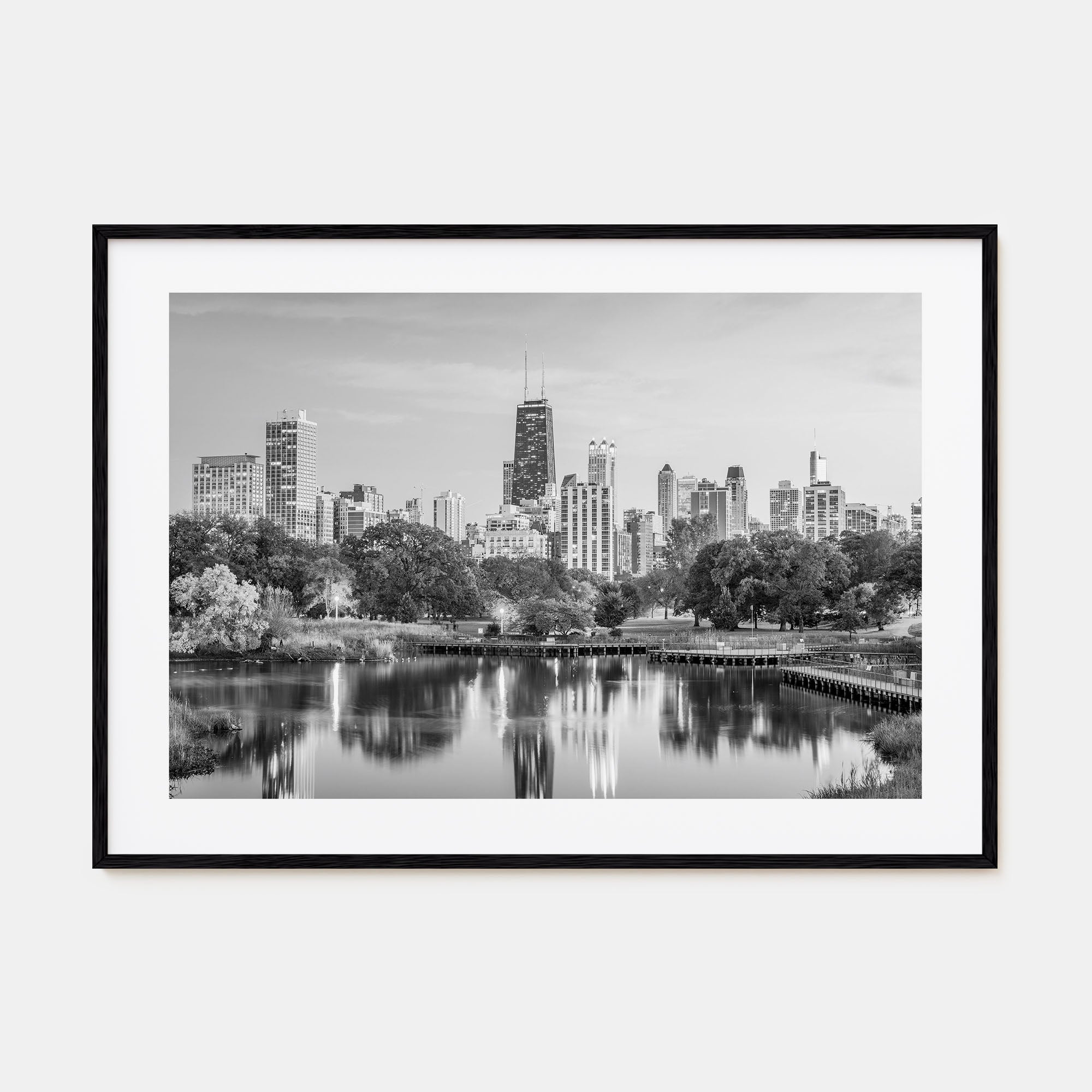 Chicago Landscape B&W No 2 Poster