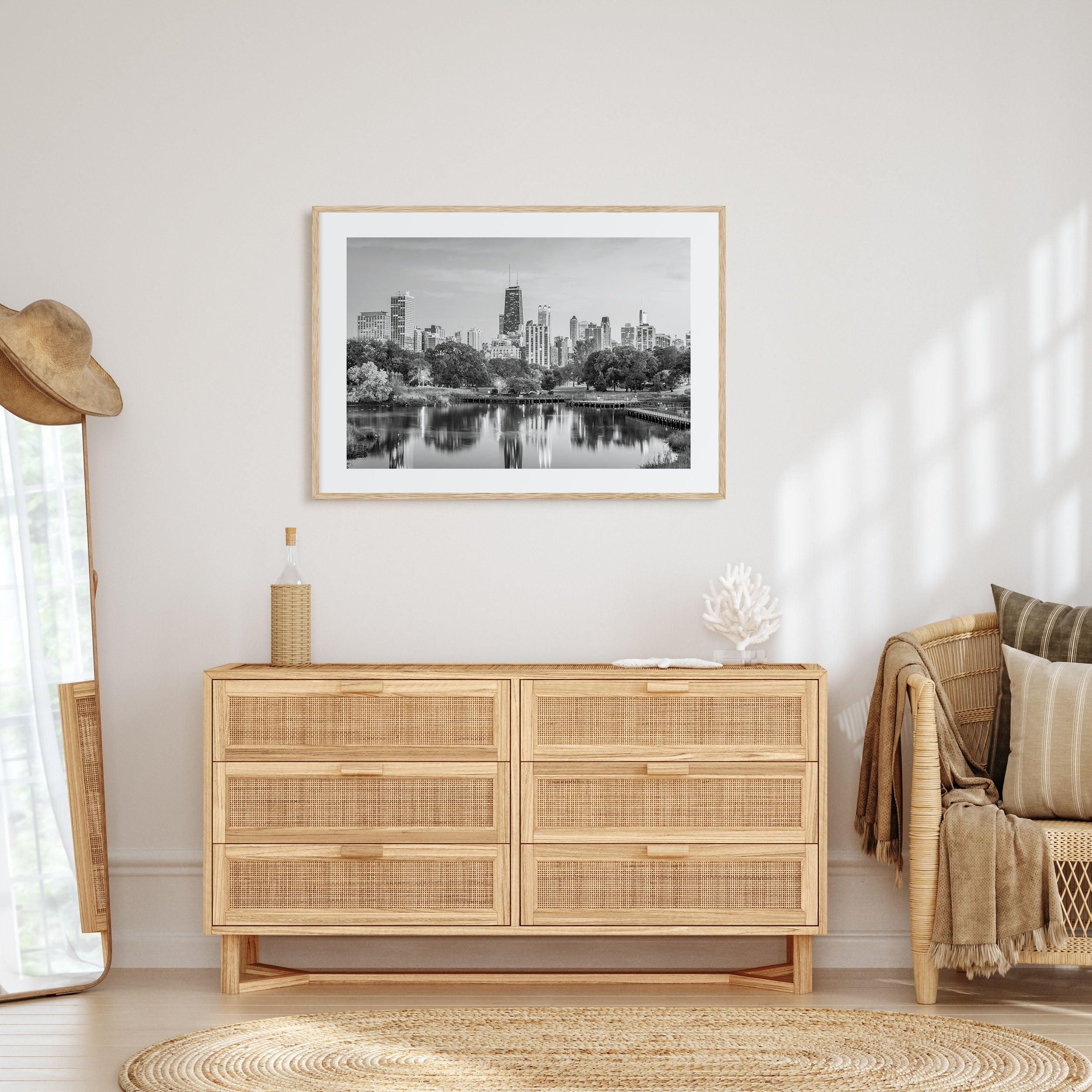 Chicago Landscape B&W No 2 Poster