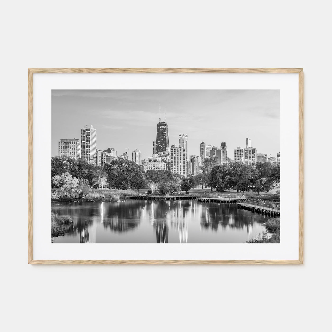 Chicago Landscape B&W No 2 Poster