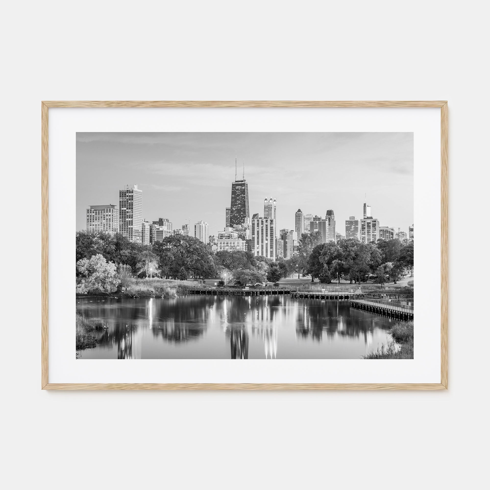 Chicago Landscape B&W No 2 Poster