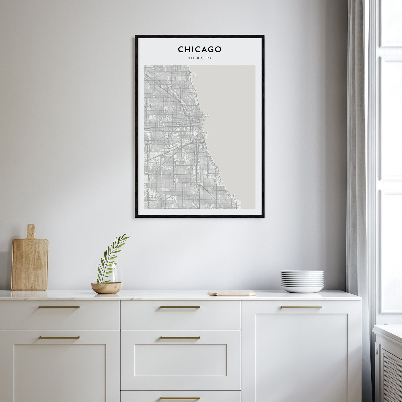 Chicago Map Portrait Poster