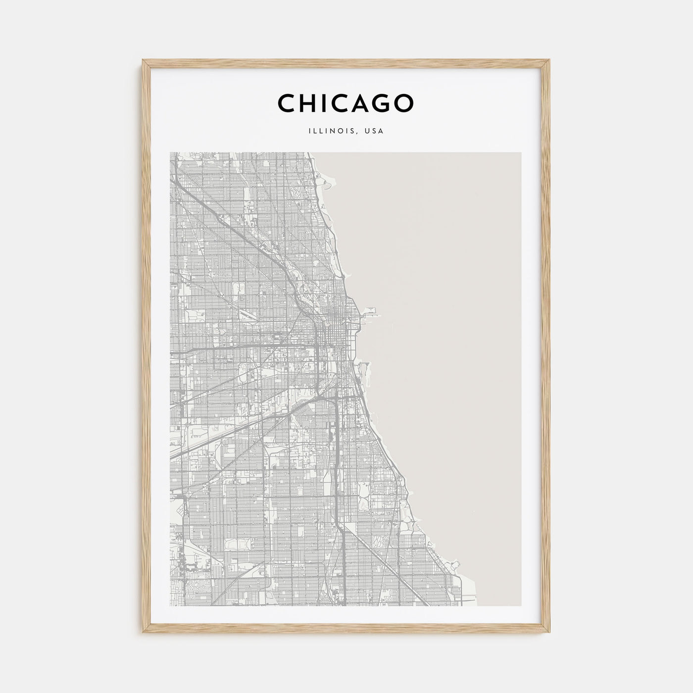 Chicago Map Portrait Poster