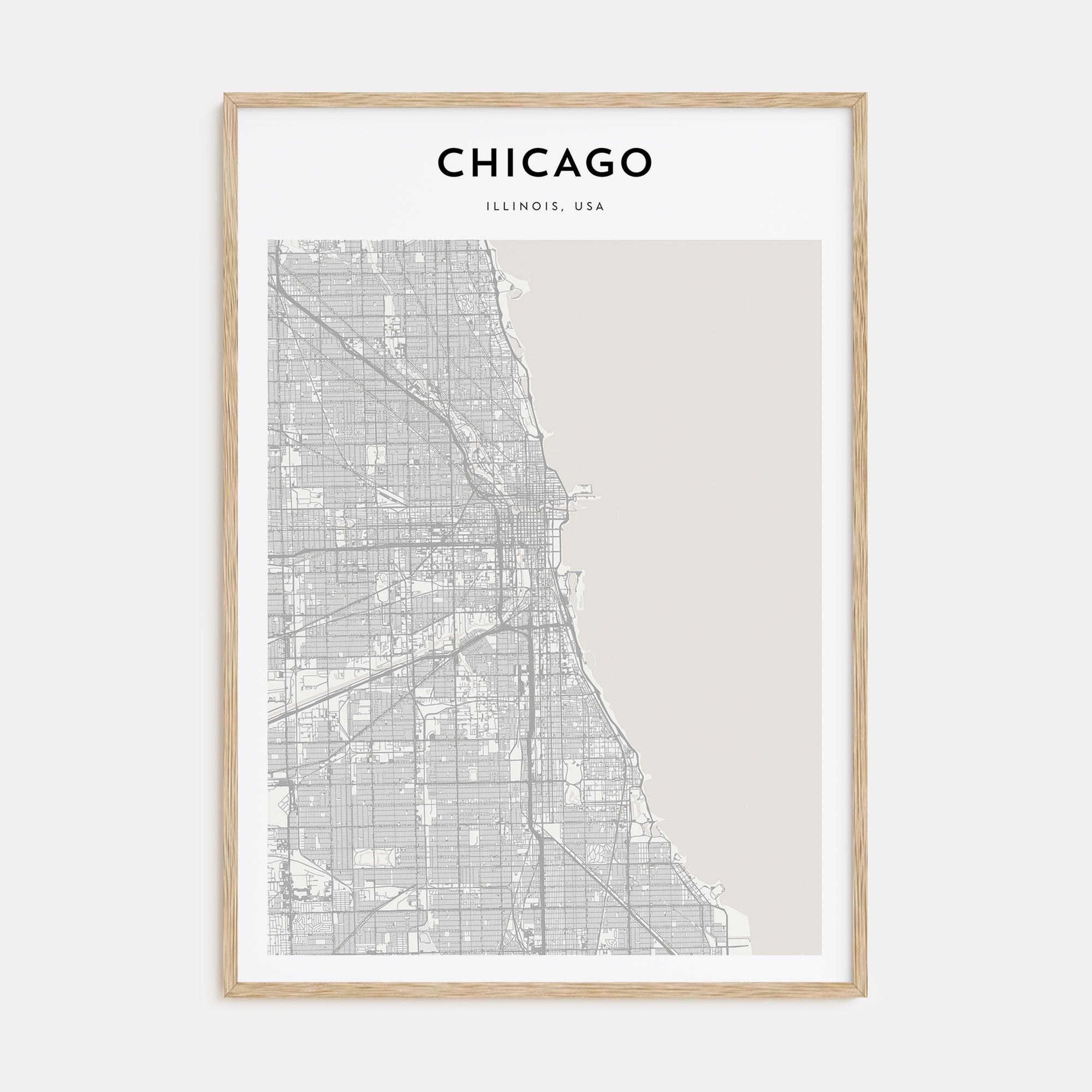Chicago Map Portrait Poster
