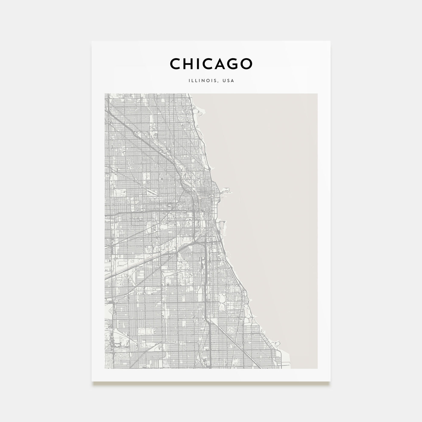 Chicago Map Portrait Poster