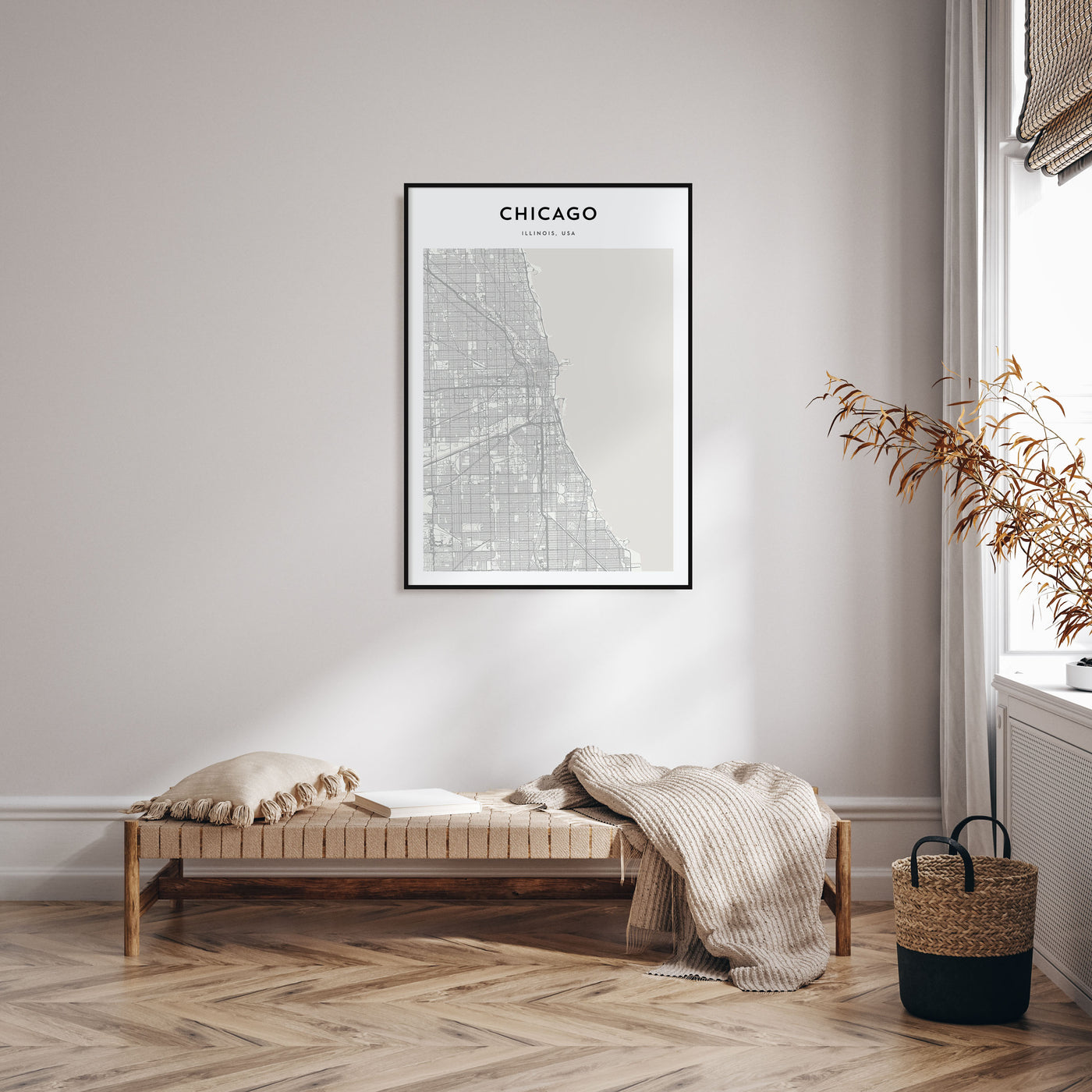 Chicago Map Portrait Poster
