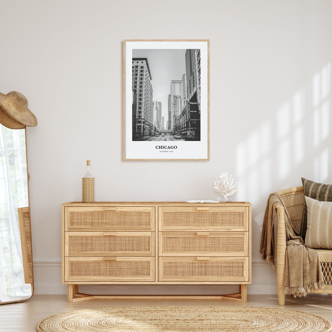 Chicago Portrait B&W No 1 Poster