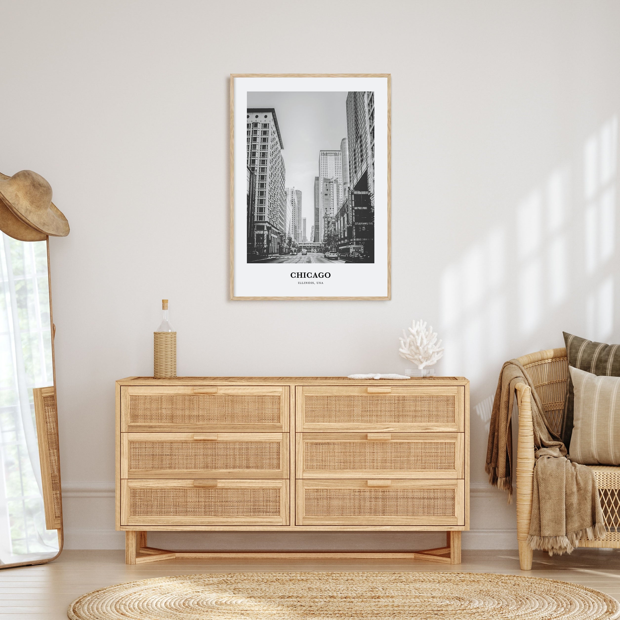 Chicago Portrait B&W No 1 Poster