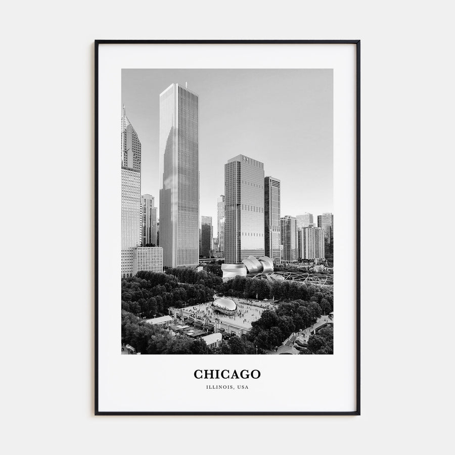 Chicago Portrait B&W No 2 Poster