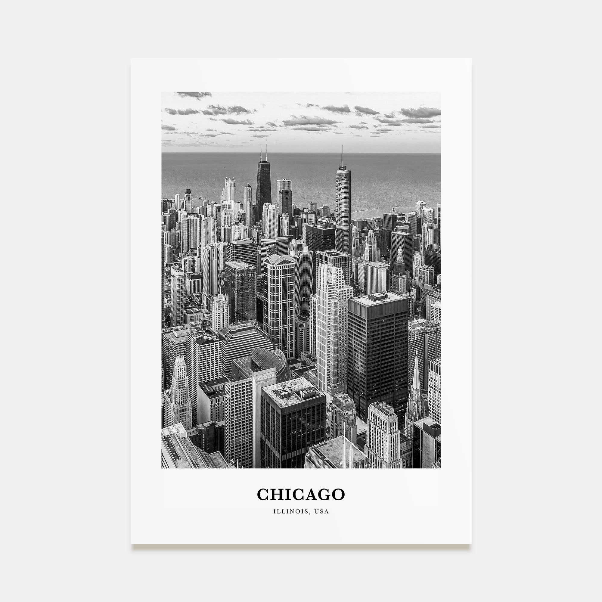 Chicago Portrait B&W No 3 Poster