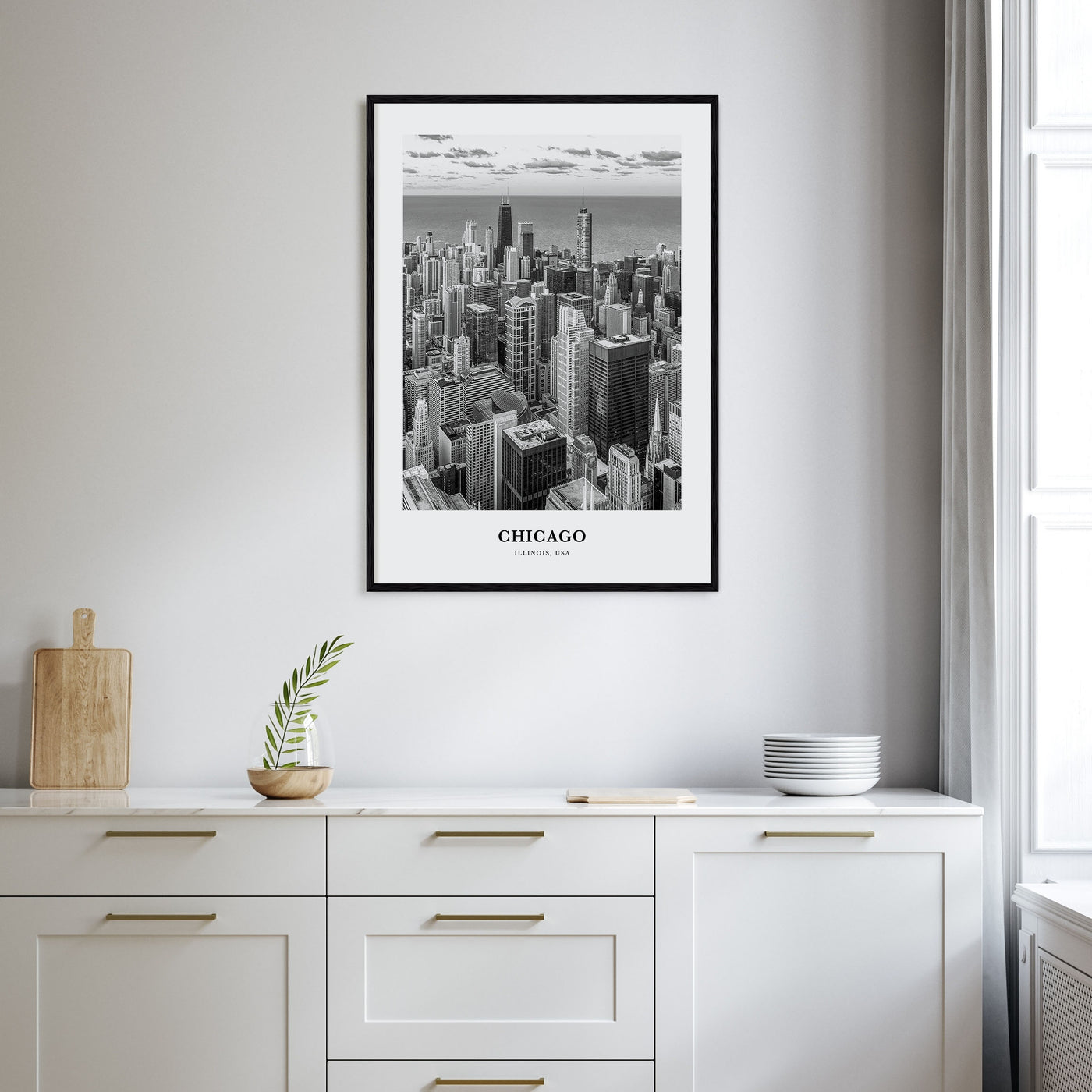 Chicago Portrait B&W No 3 Poster