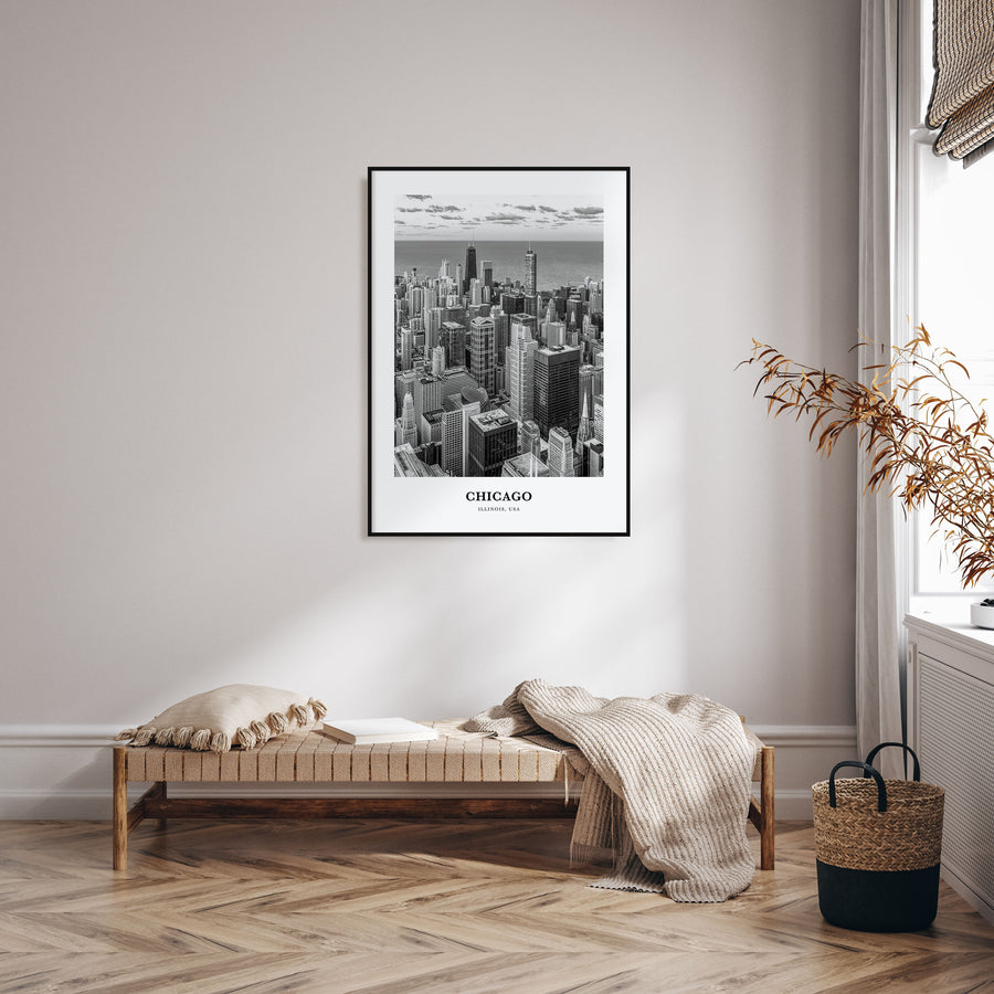 Chicago Portrait B&W No 3 Poster