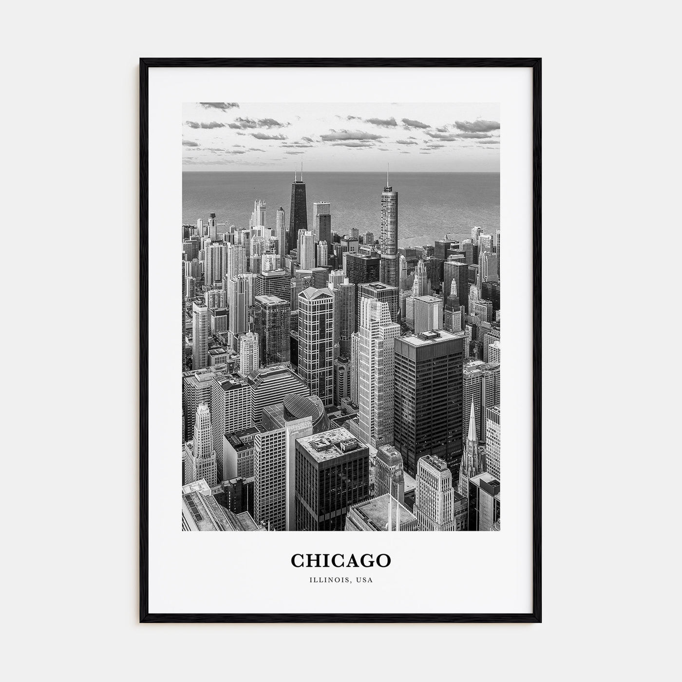 Chicago Portrait B&W No 3 Poster