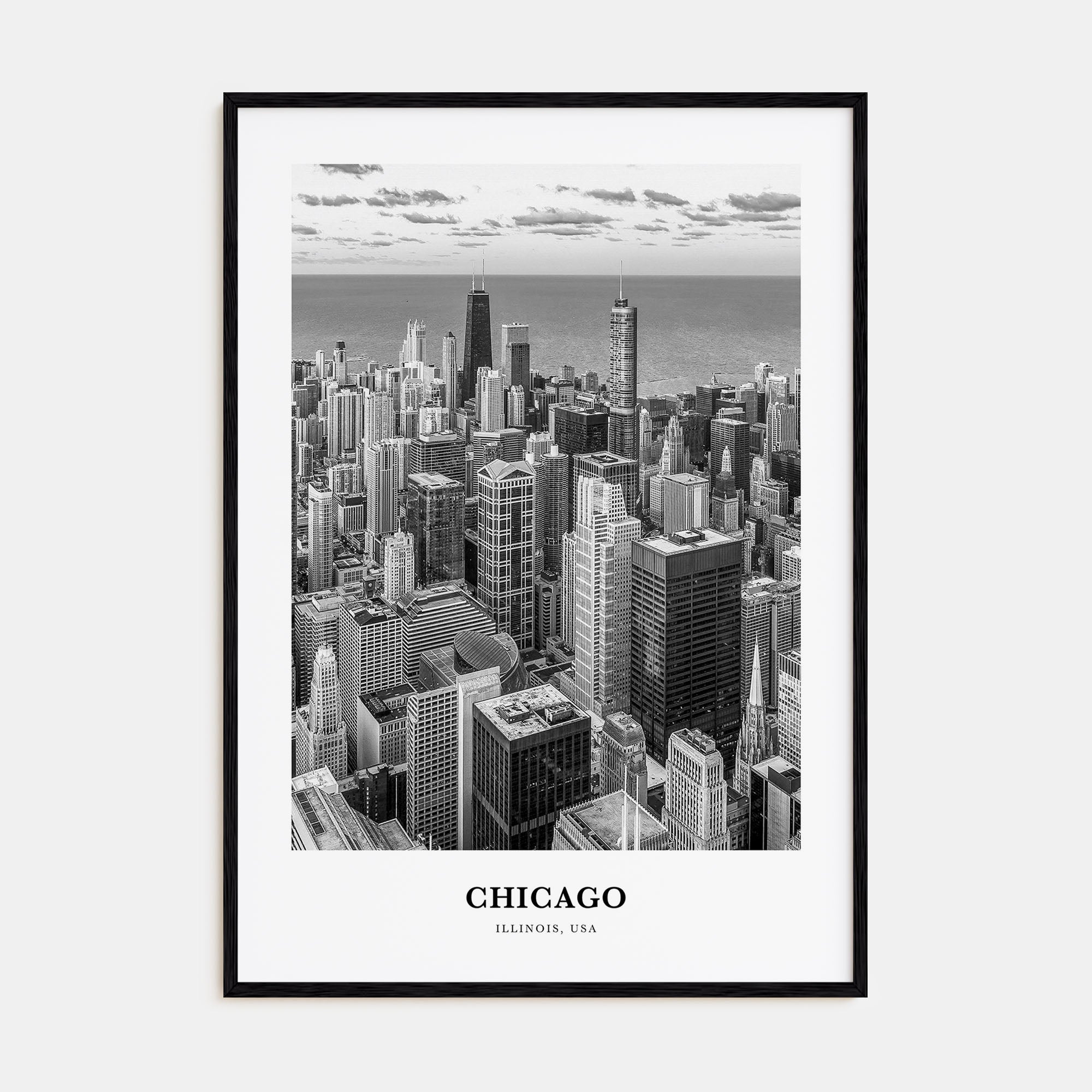 Chicago Portrait B&W No 3 Poster