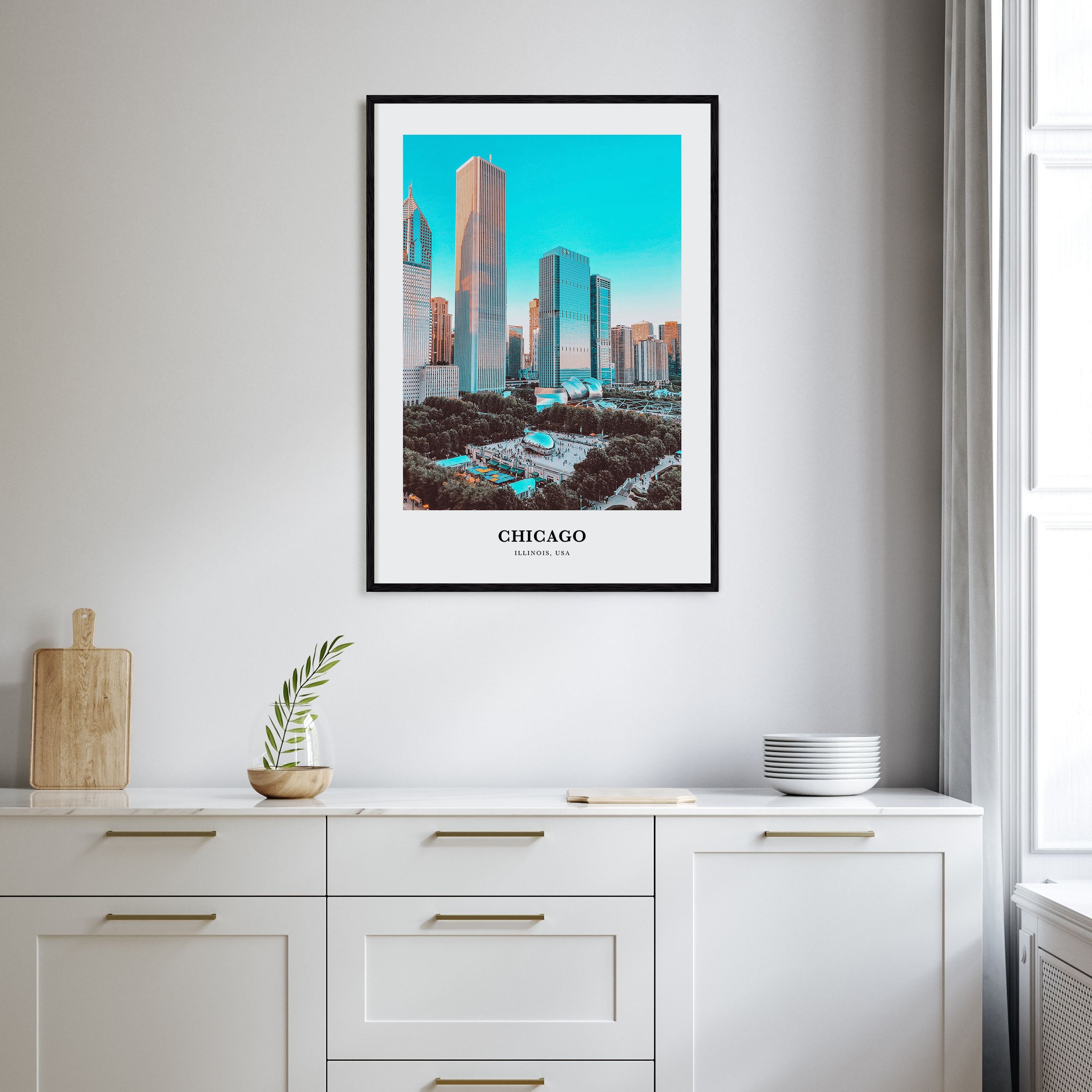 Chicago Portrait Color No 1 Poster