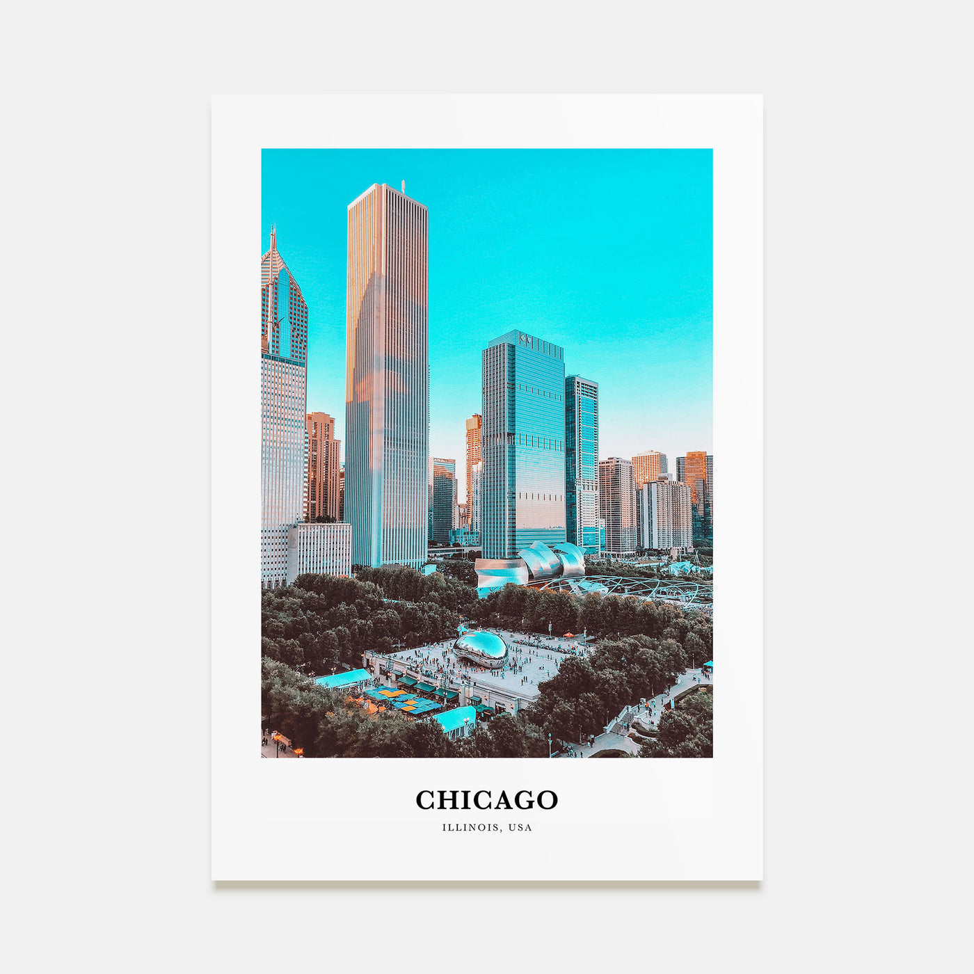 Chicago Portrait Color No 1 Poster