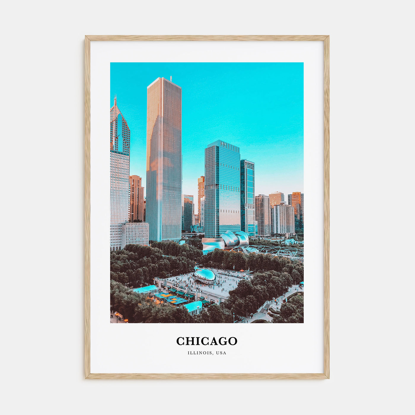 Chicago Portrait Color No 1 Poster