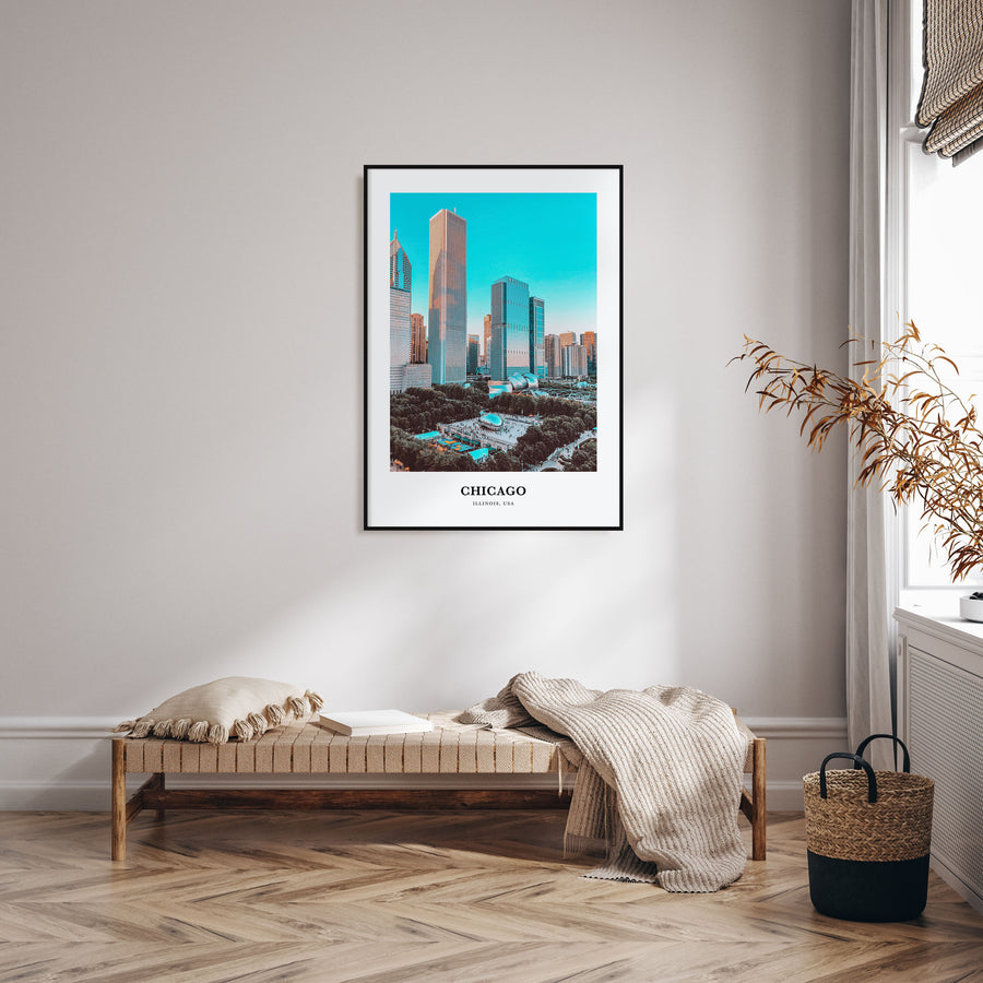 Chicago Portrait Color No 1 Poster