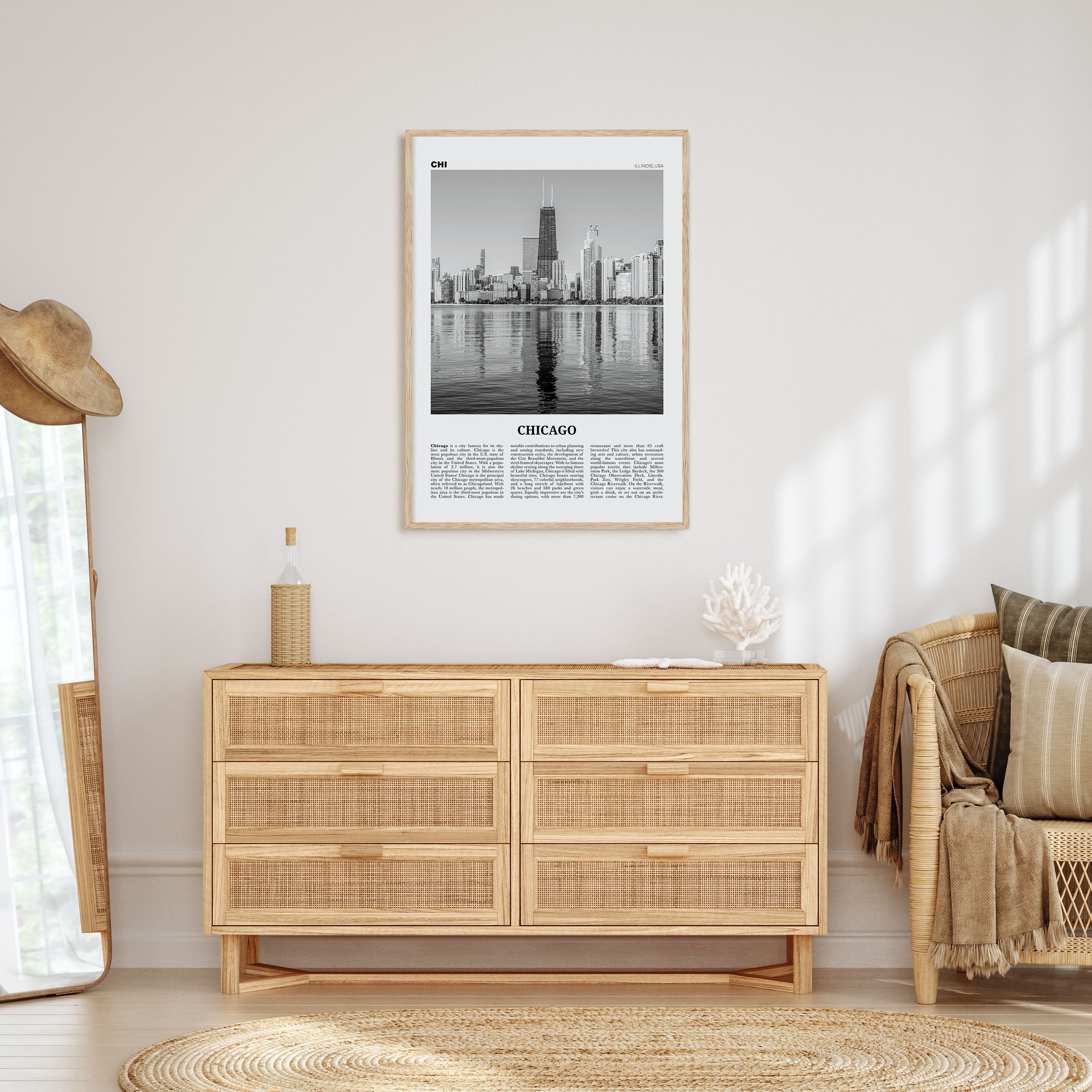 Chicago Travel B&W No 2 Poster