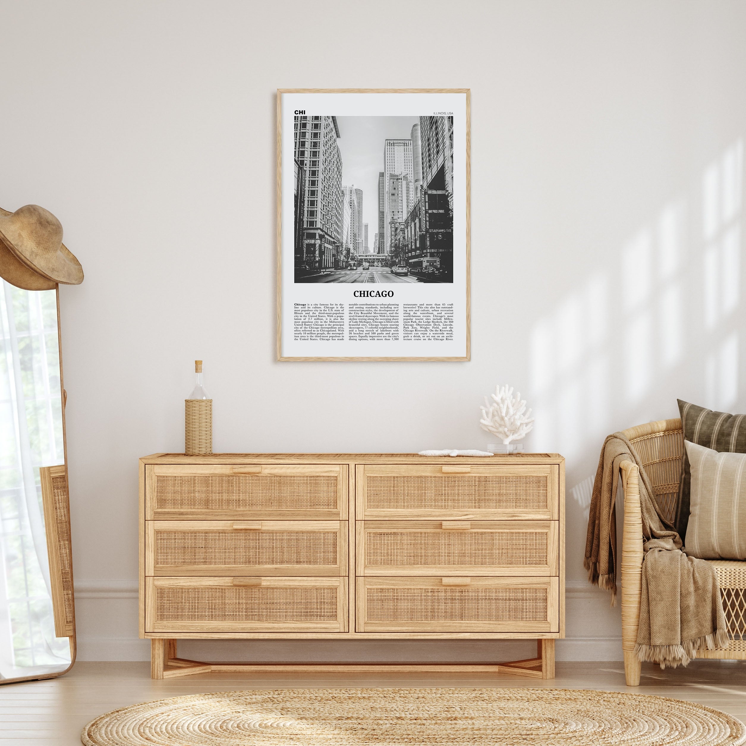 Chicago Travel B&W No 3 Poster